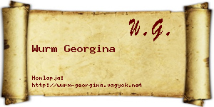Wurm Georgina névjegykártya