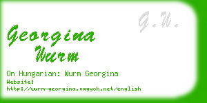 georgina wurm business card